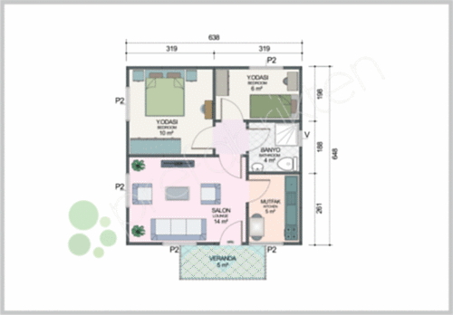 Alternative view of Tek Katlı Prefabrik Ev 45 m²
