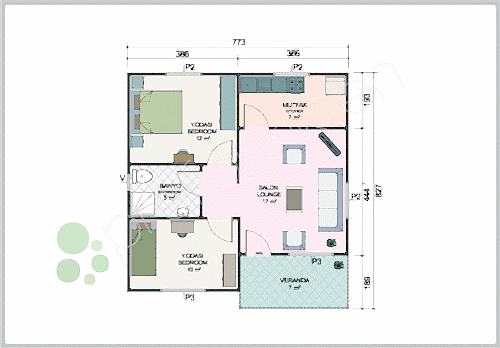 Alternative view of Tek Katlı Prefabrik Ev 62 m²