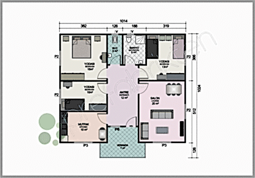 Alternative view of Tek Katlı Prefabrik Ev 96 m²