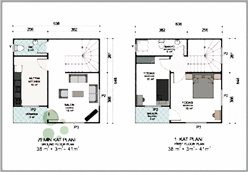 Alternative view of Dubleks Prefabrik Ev 82 m²