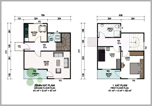 Alternative view of Dubleks Prefabrik Ev 92 m²