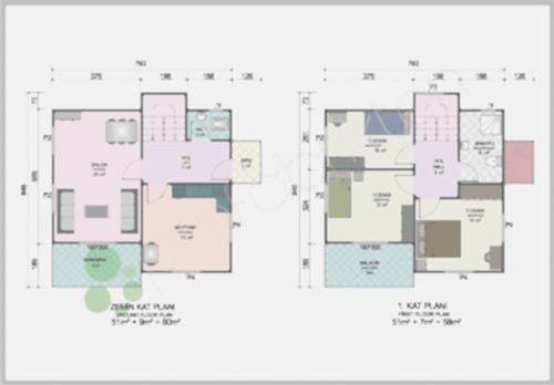 Alternative view of Dubleks Prefabrik Ev 118 m²