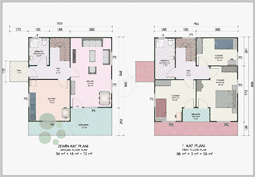 Alternative view of Dubleks Prefabrik Ev 131 m²