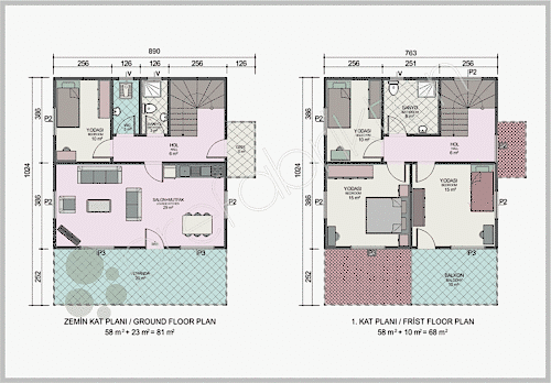 Alternative view of Dubleks Prefabrik Ev 149 m²