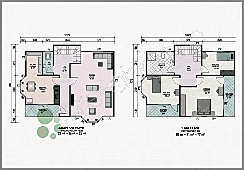 Alternative view of Dubleks Prefabrik Ev 155 m²