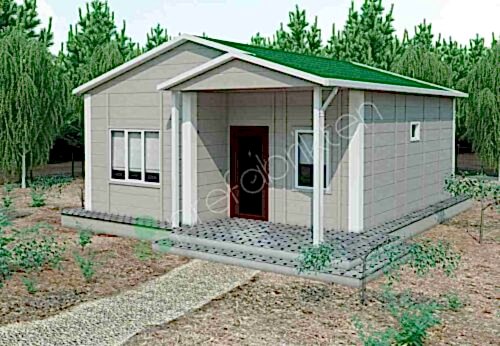 Tek Katlı Prefabrik Ev 53 m²