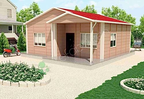 Tek Katlı Prefabrik Ev 62 m²