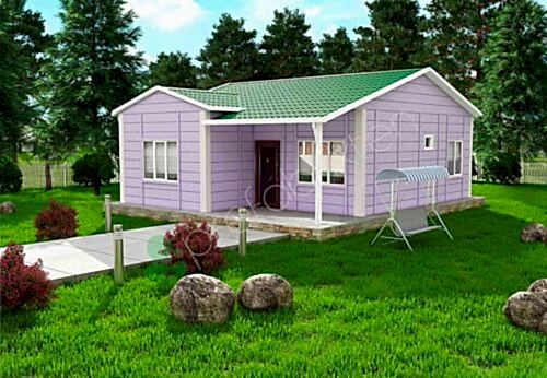 Tek Katlı Prefabrik Ev 68 m²
