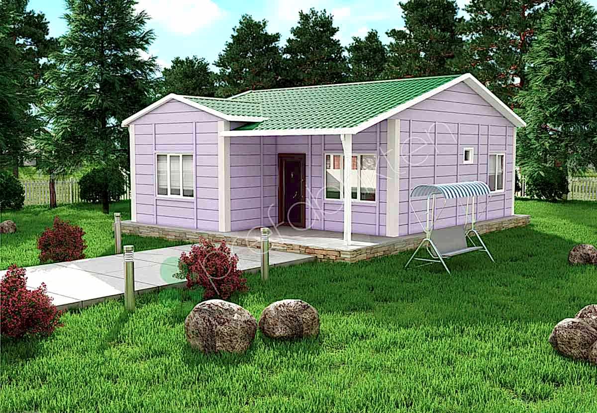 Tek Katlı Prefabrik Ev 68 m²