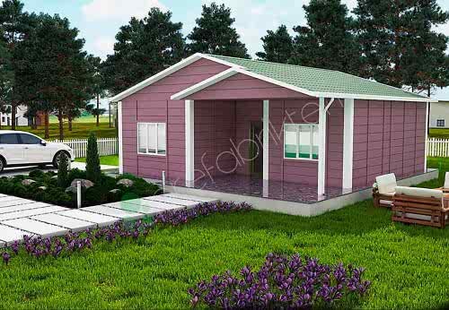 Tek Katlı Prefabrik Ev 84 m²