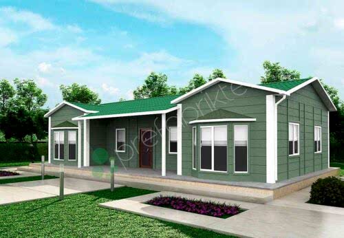 Tek Katlı Prefabrik Ev 106 m²