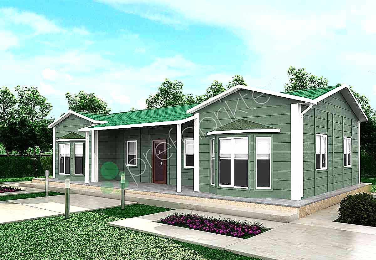 Tek Katlı Prefabrik Ev 106 m²