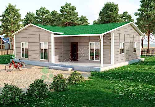 Tek Katlı Prefabrik Ev 117 m²