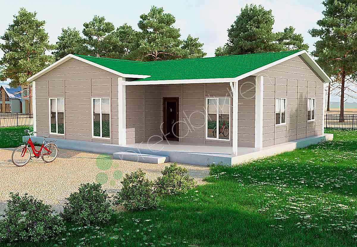 Tek Katlı Prefabrik Ev 117 m²