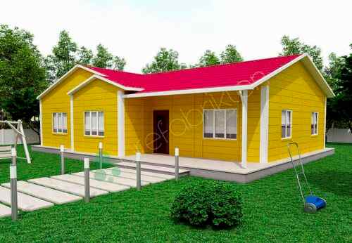 Tek Katlı Prefabrik Ev 122 m²