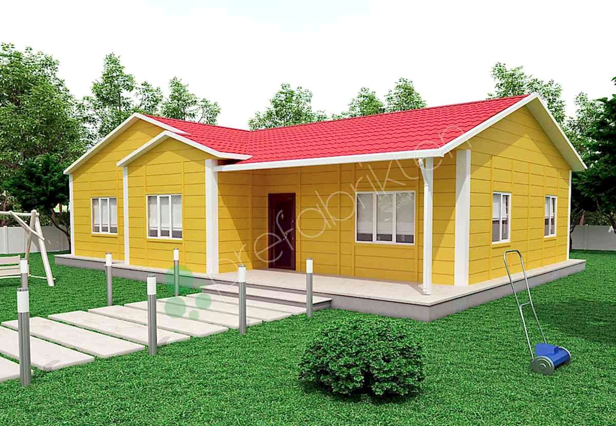 Tek Katlı Prefabrik Ev 122 m²