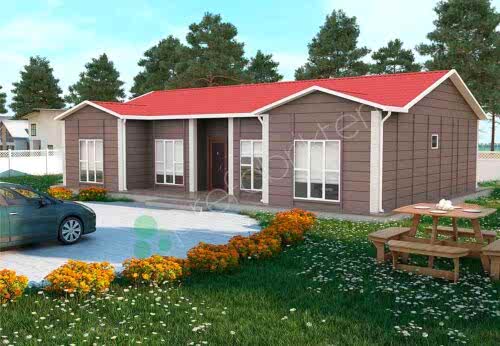 Tek Katlı Prefabrik Ev 129 m²