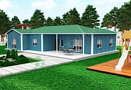 Tek Katlı Prefabrik Ev 166 m²