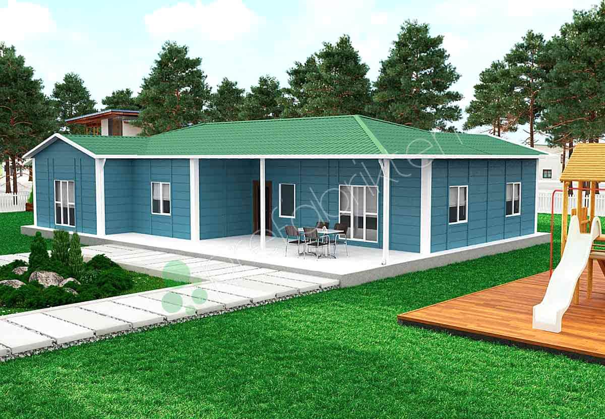 Tek Katlı Prefabrik Ev 166 m²