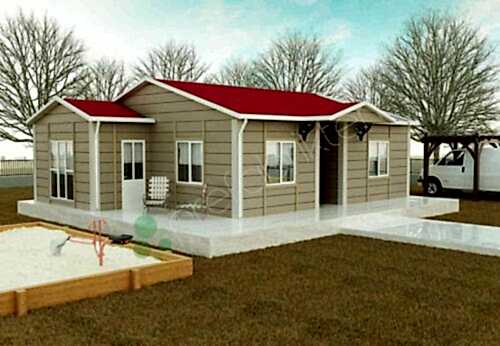 Tek Katlı Prefabrik Ev 72 m²