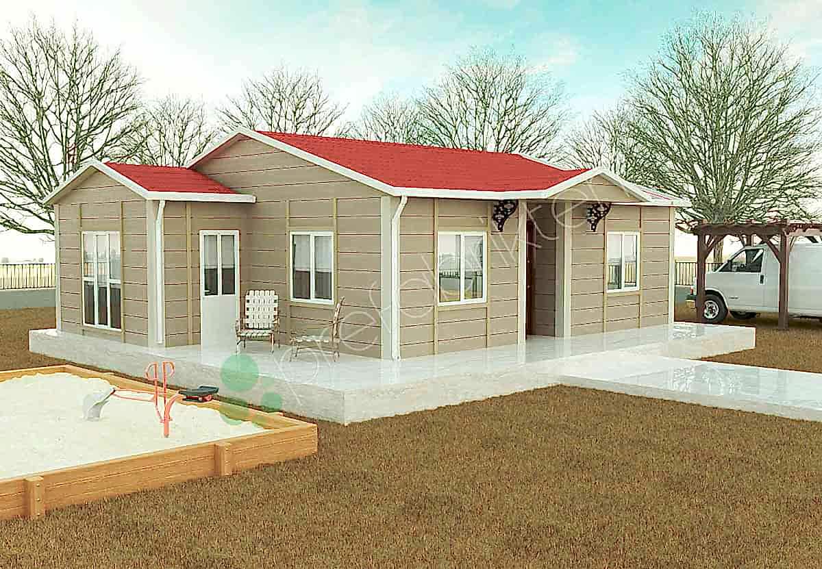 Tek Katlı Prefabrik Ev 72 m²