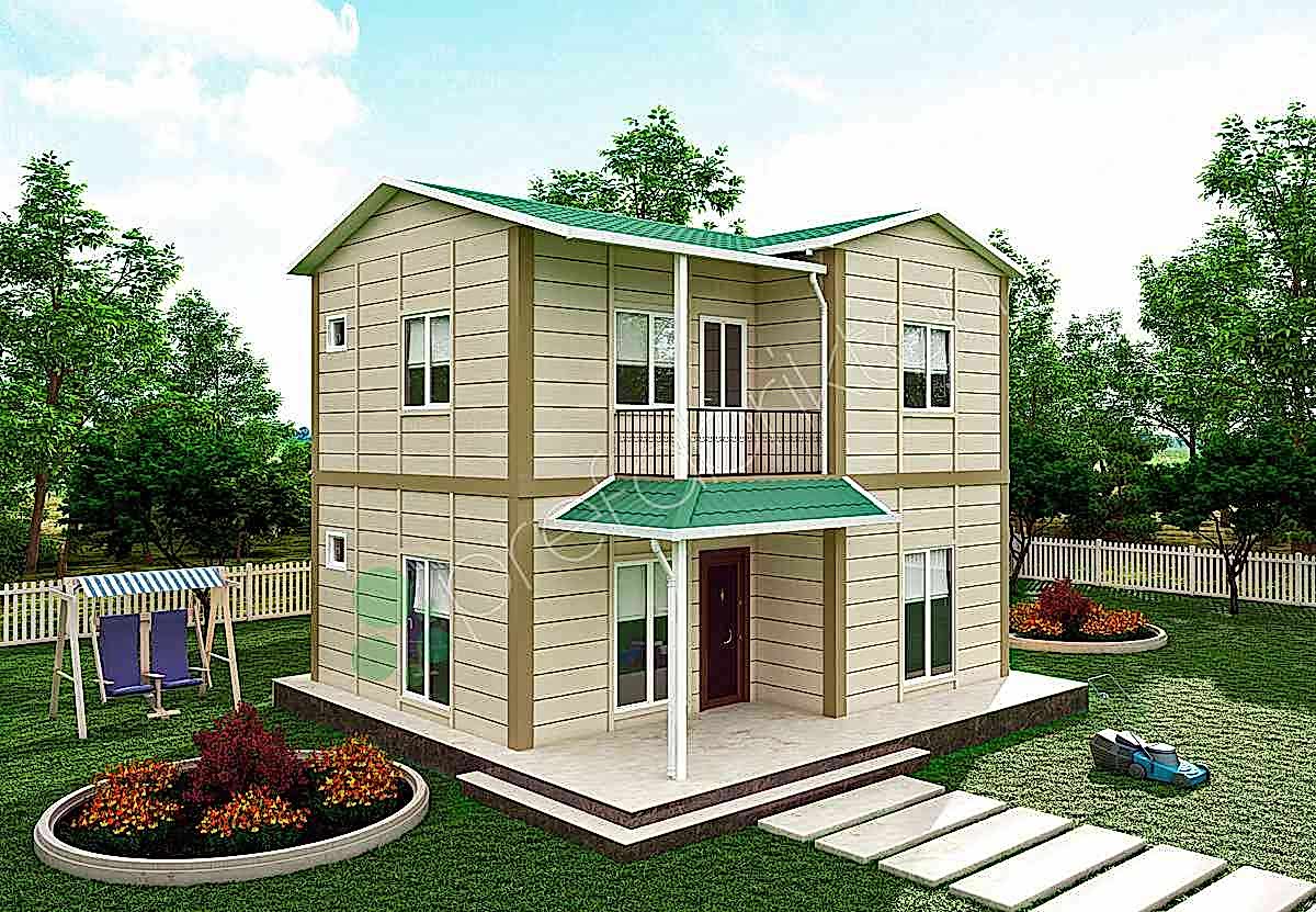 Dubleks Prefabrik Ev 100 m²