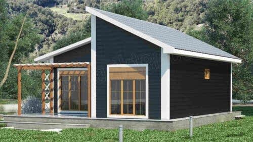 Alternative view of Tek Katlı Hafif Çelik Ev 49 m²