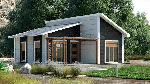 Tek Katlı Hafif Çelik Ev 49 m²