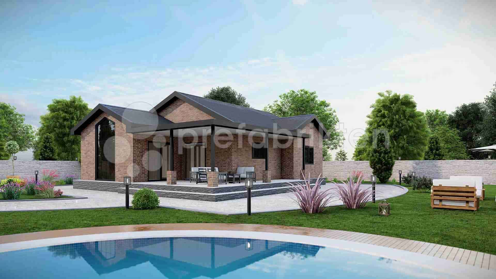 128 m² Tek Katlı Çelik Ev