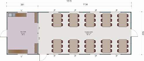 Alternative view of Prefabrik Yemekhane - 79m2