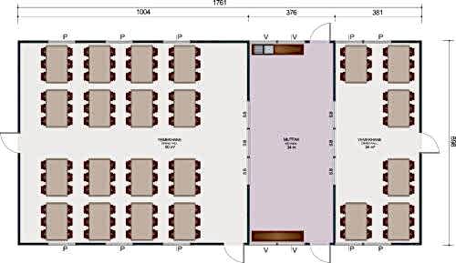 Alternative view of Prefabrik Yemekhane - 158m2